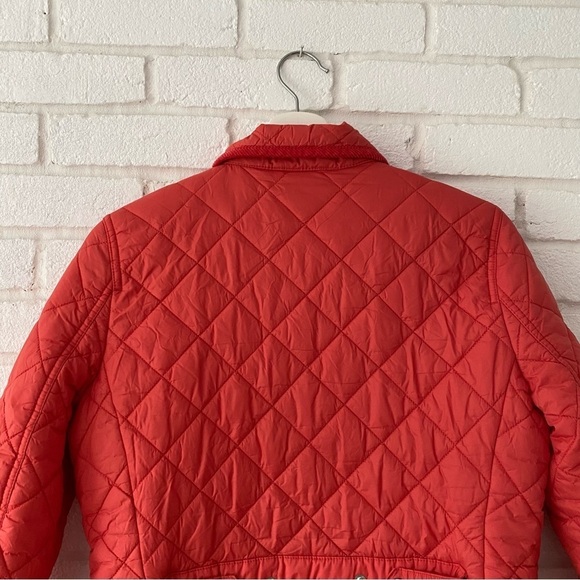Polo Ralph Lauren Red Quilted Barn Jacket Coat Button Collar Womens Size Medium - Picture 5 of 11
